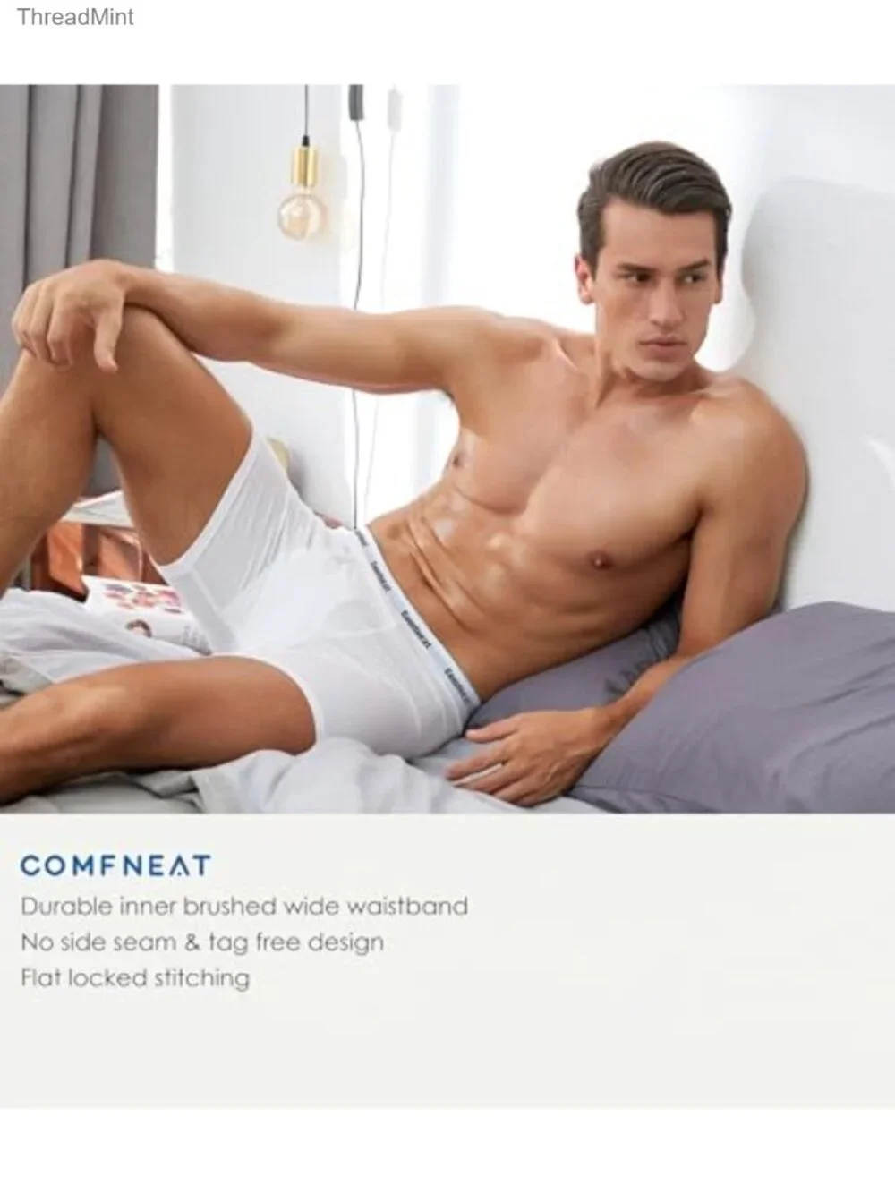 Men's 6-Pack Cotton Boxer Briefs Breathable Stretch Underwear